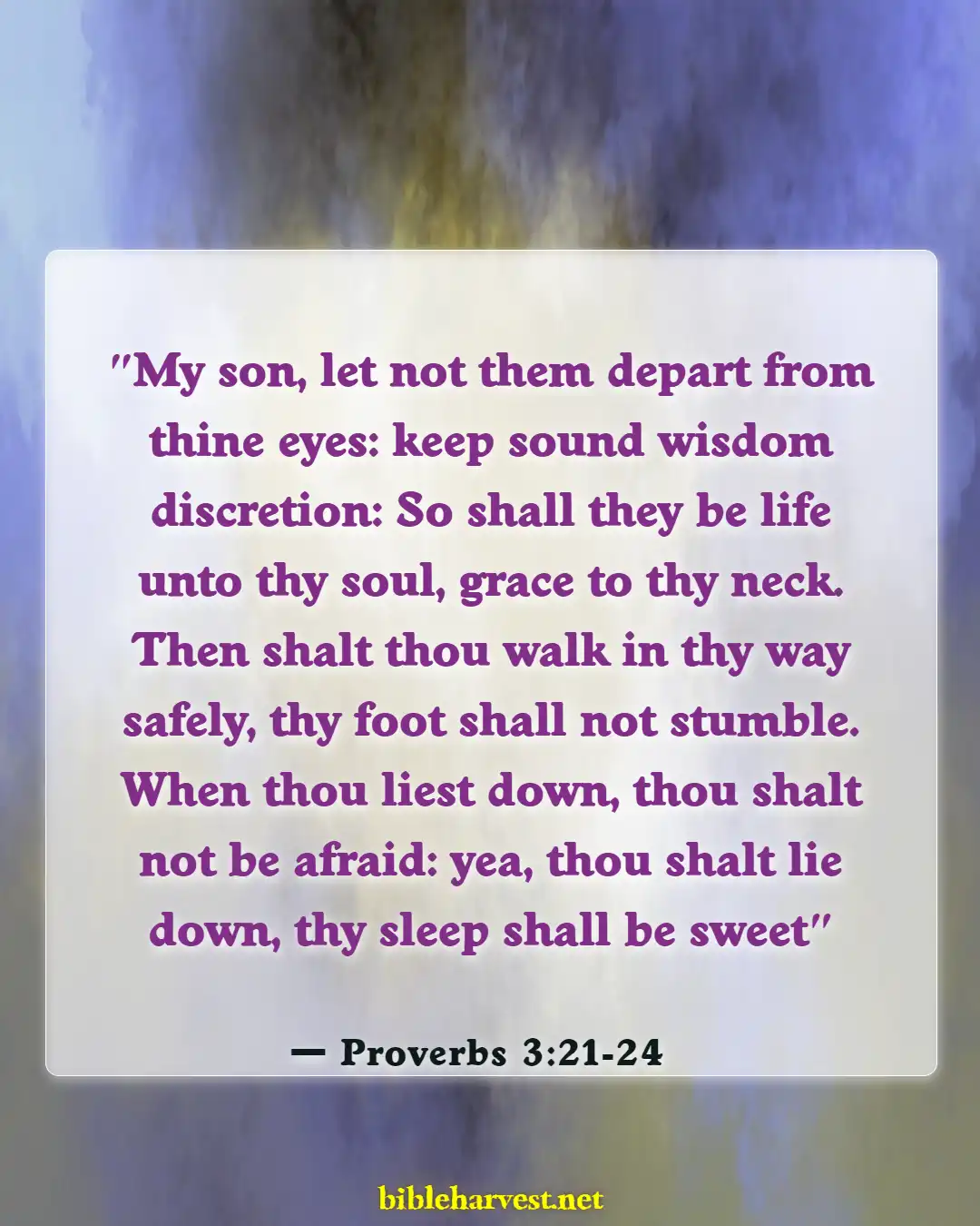 Bible Verses About Sleep And Laziness (Proverbs 3:21-24)