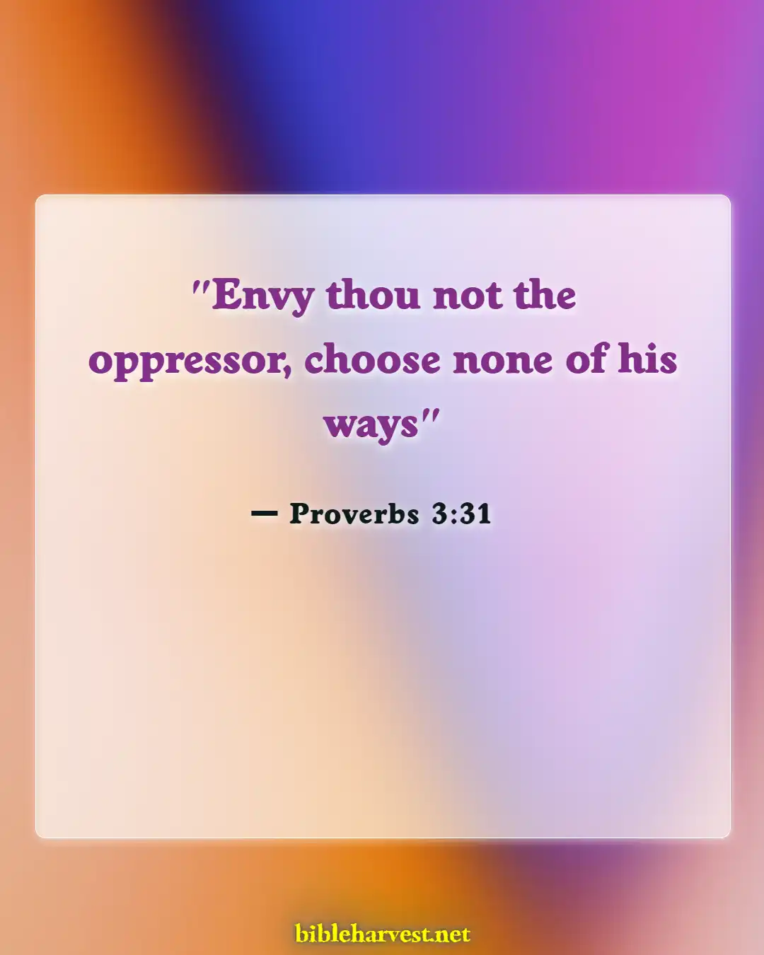 Bible Verses About Abuse In Marriage (Proverbs 3:31)