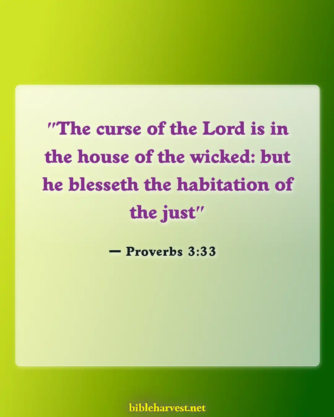 Bible Verses About Curses And Blessings (Proverbs 3:33)