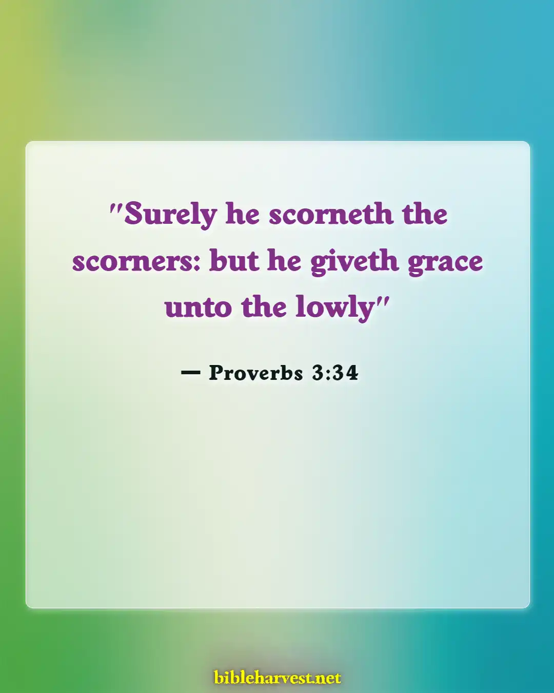 Bible Verses About Arrogance (Proverbs 3:34)