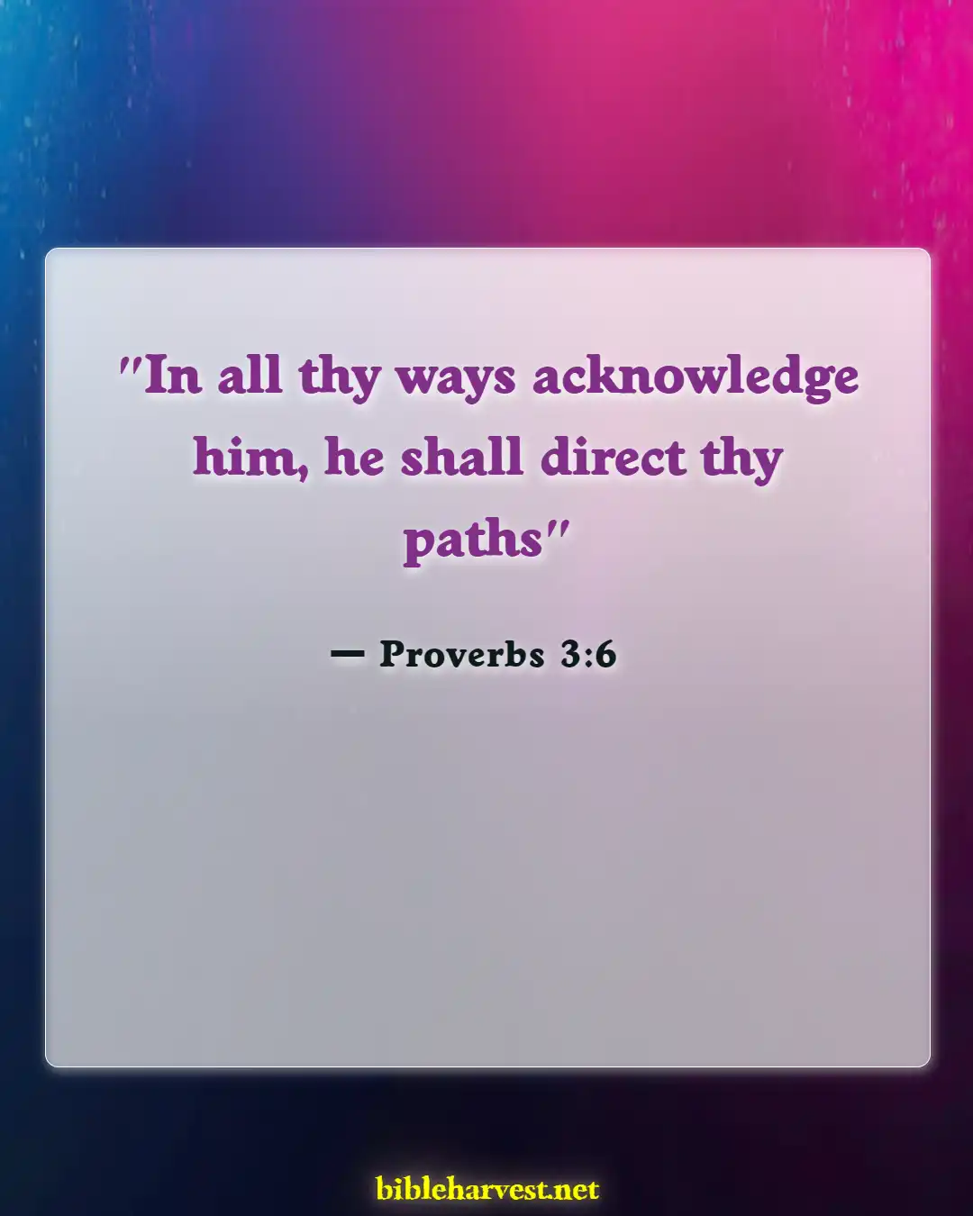 Bible Verses About Importantss (Proverbs 3:6)