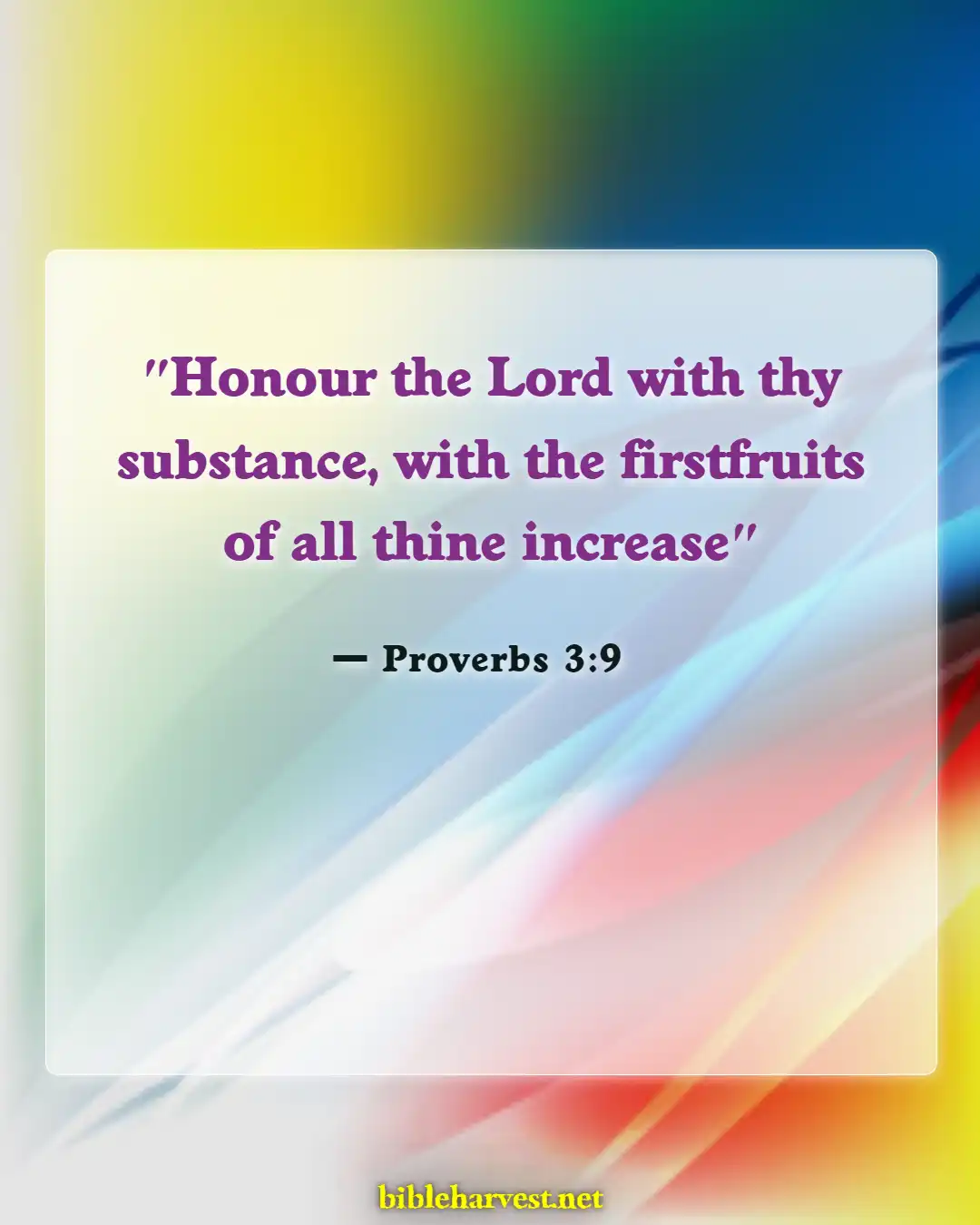 Bible Verses About Wealth And Prosperity (Proverbs 3:9)