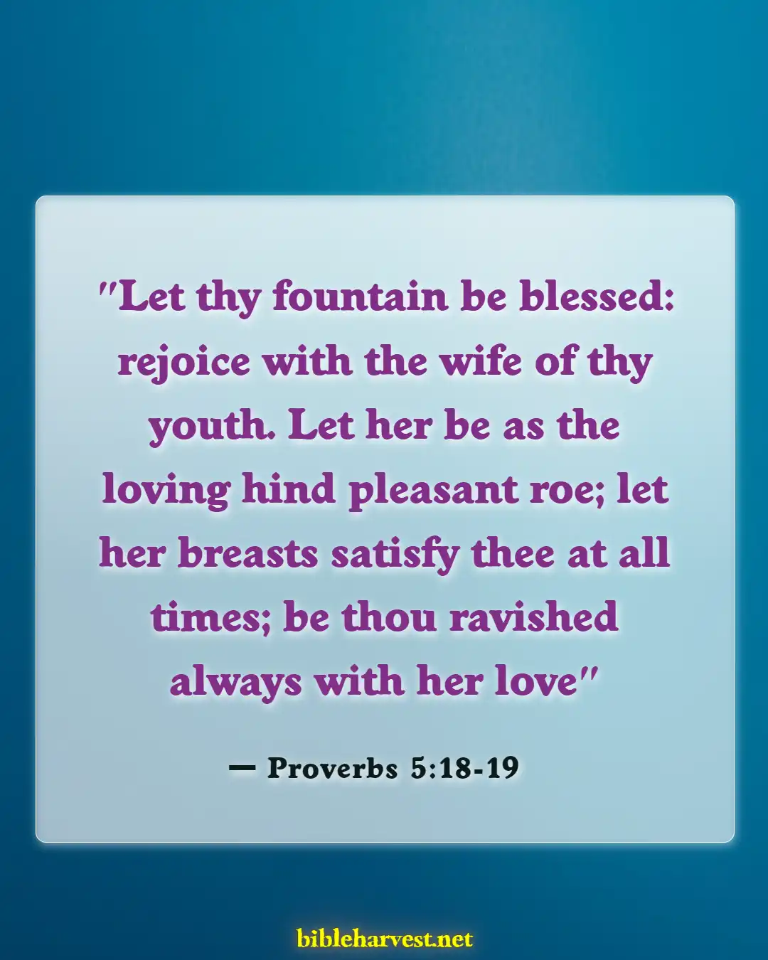 Bible Verses About A Good Husband (Proverbs 5:18-19)
