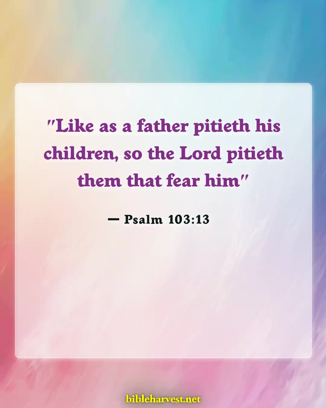 Bible Verses About God Will Take Care Of Yous (Psalm 103:13)