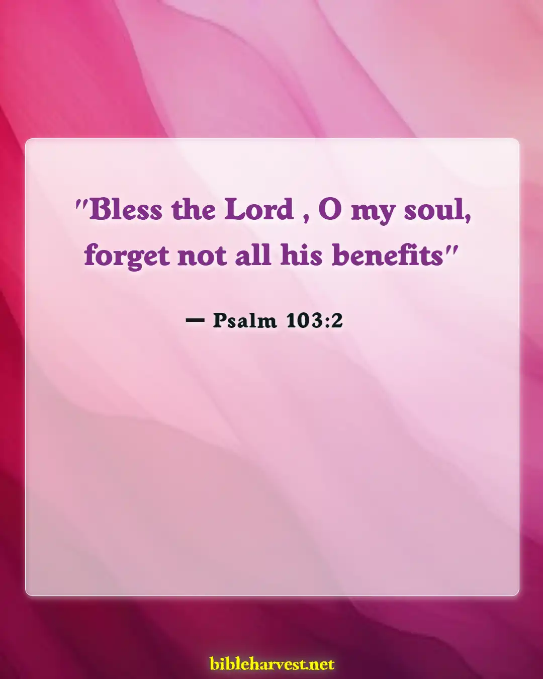 Bible Verses About Thanking God For Blessings (Psalm 103:2)