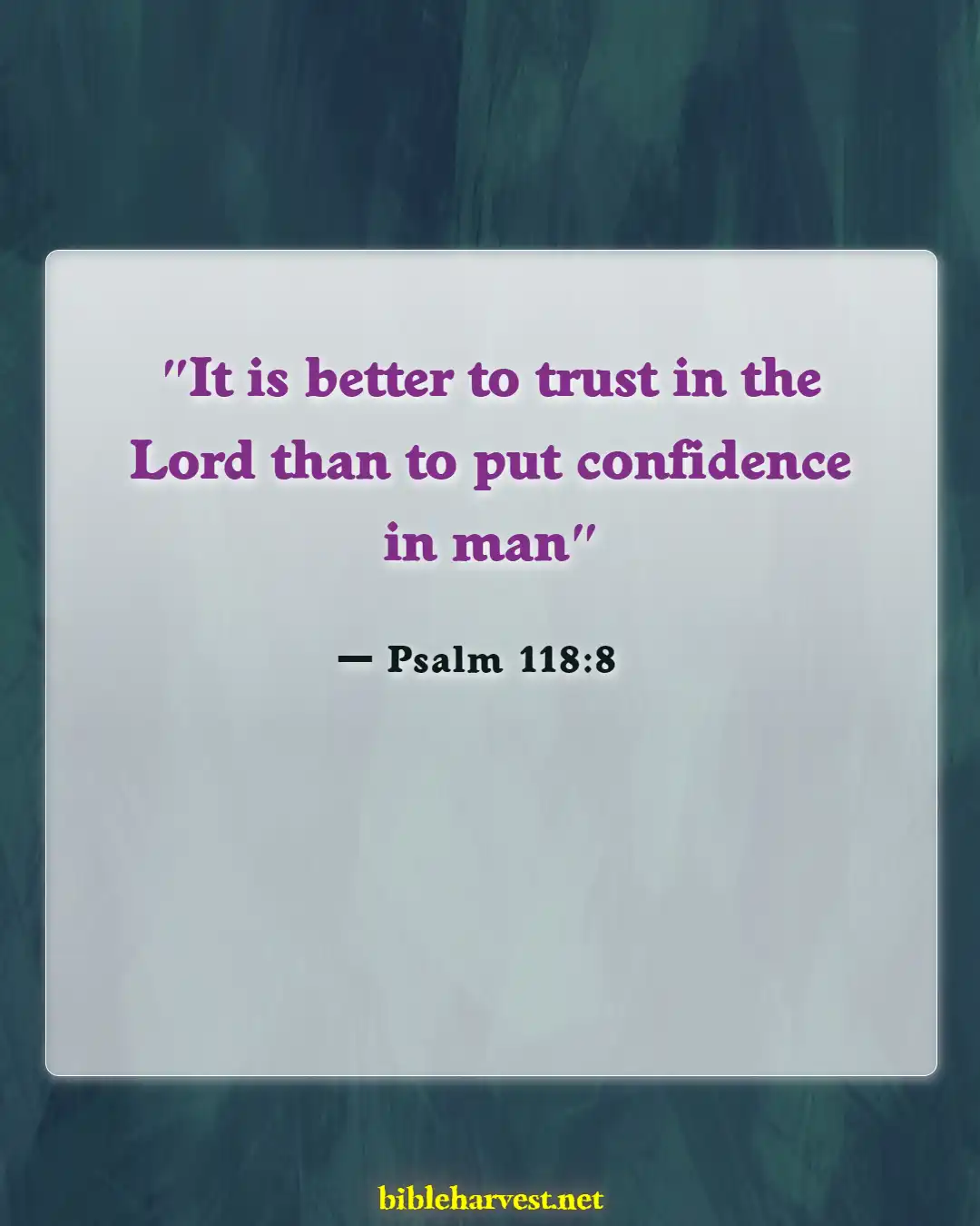 Bible Verses About Trusting Others (Psalm 118:8)