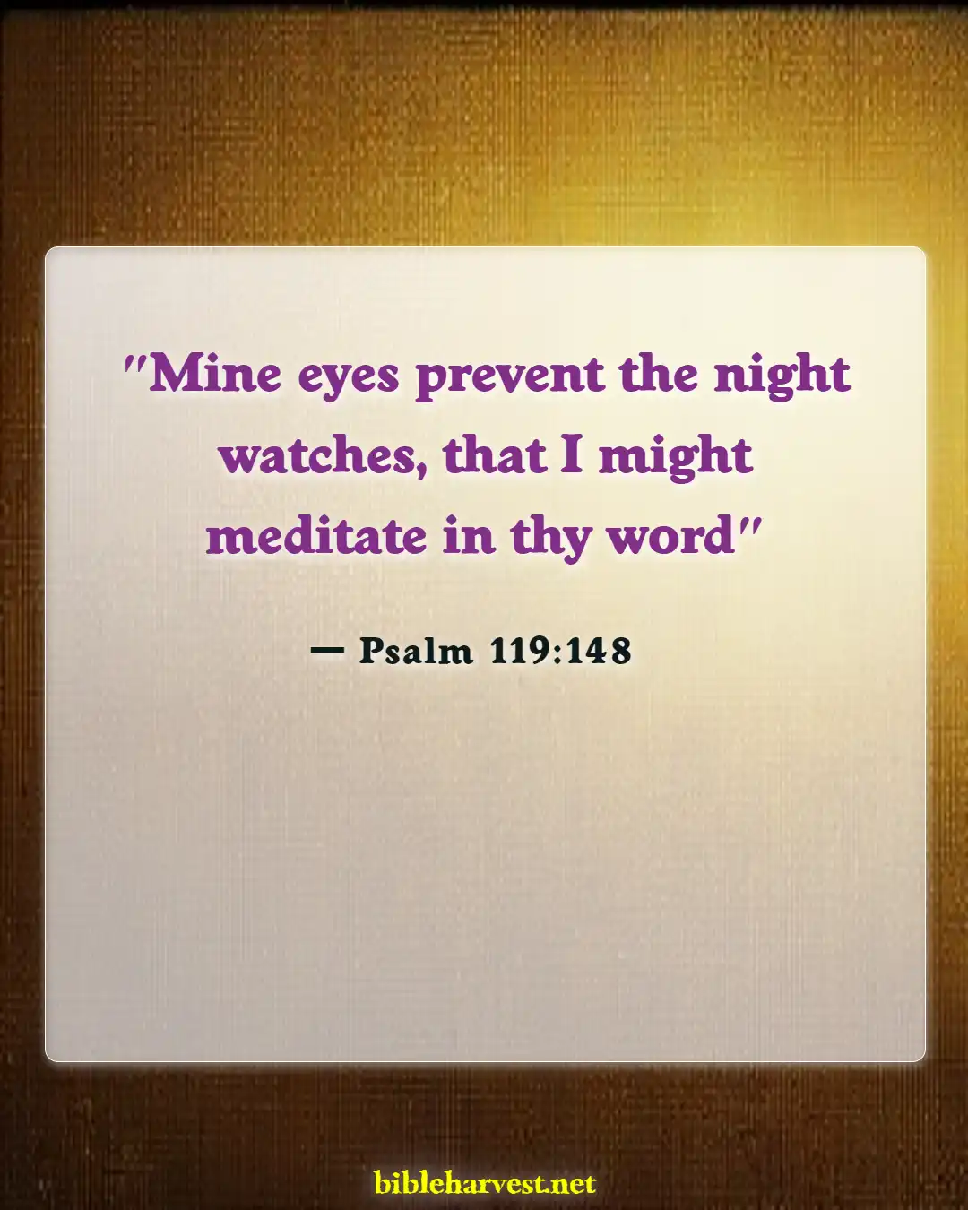 Bible Verses About Good Nighs (Psalm 119:148)