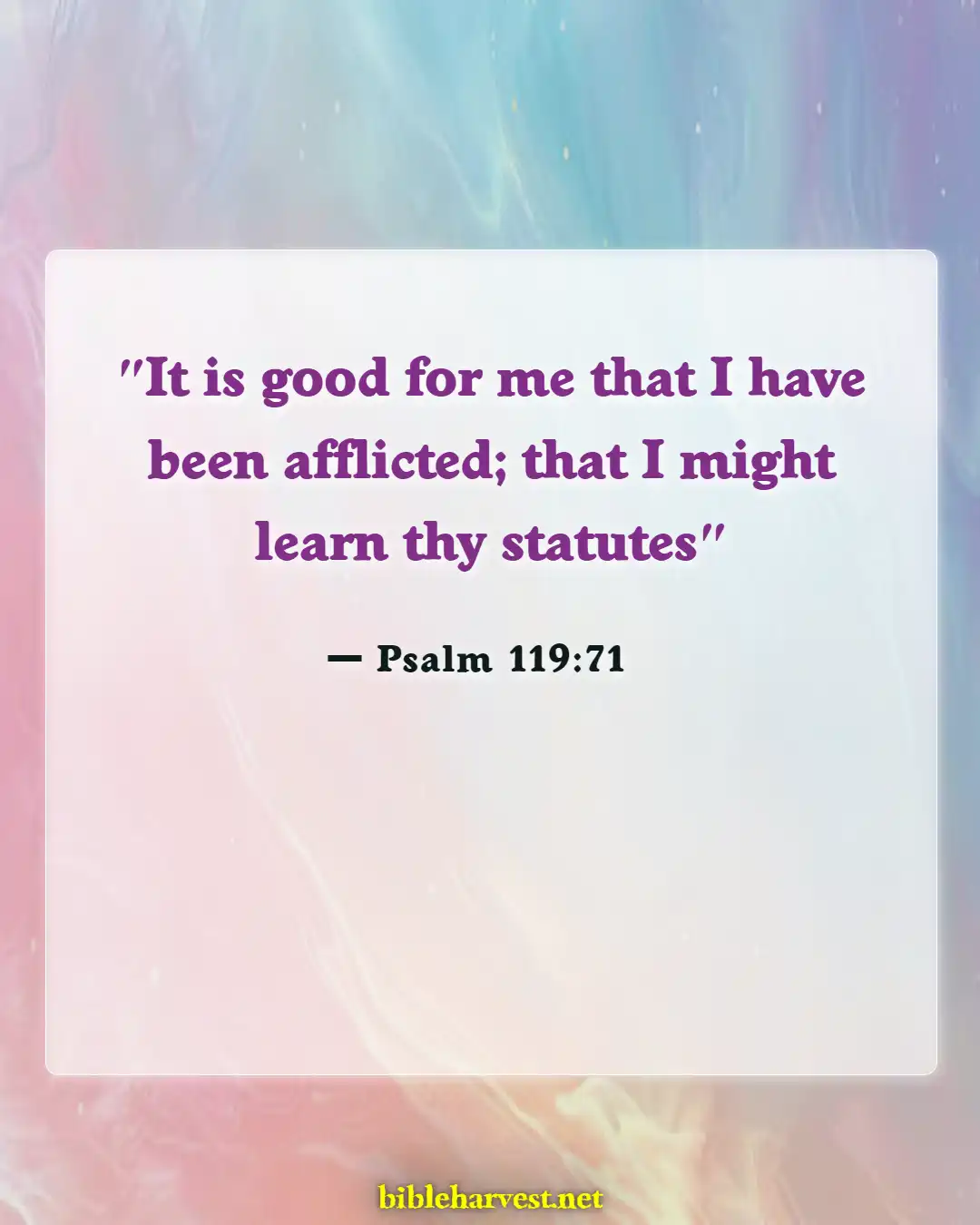 Bible Verses About Every Pain Has A Purpose (Psalm 119:71)