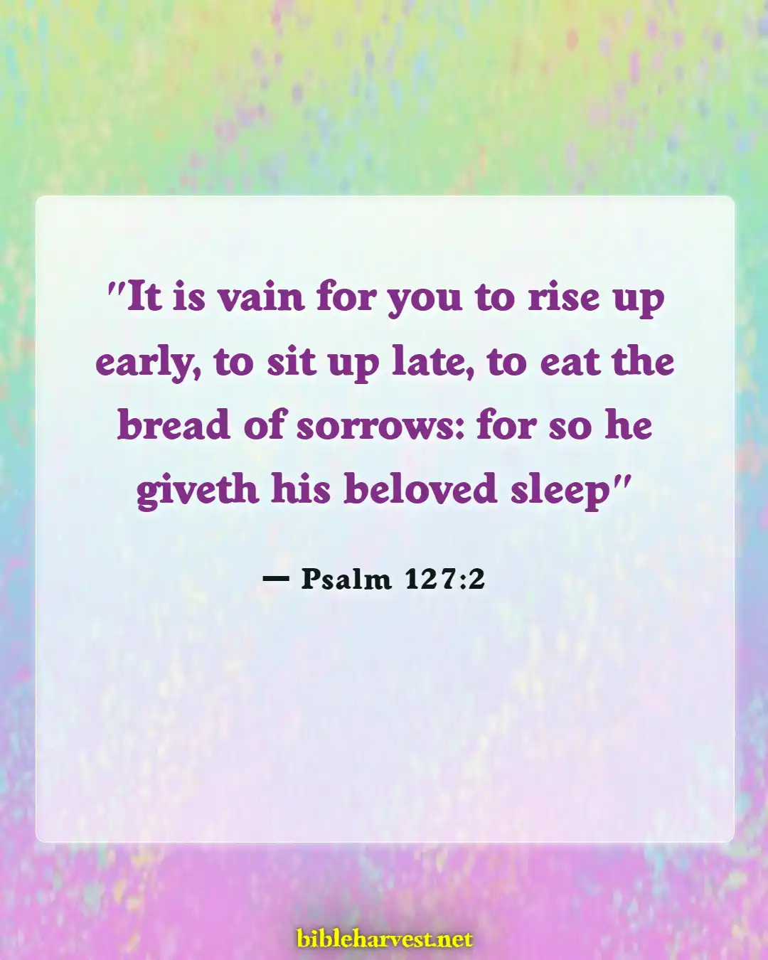 Bible Verses About Sleeping Too Much (Psalm 127:2)