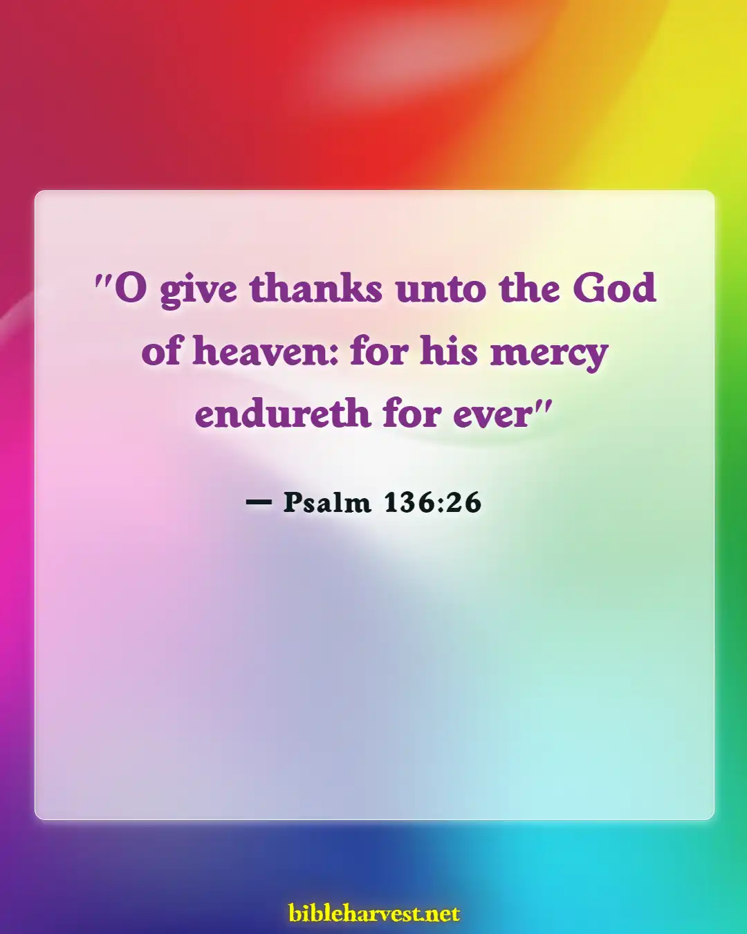 Bible Verses About Self Love And Worth (Psalm 136:26)