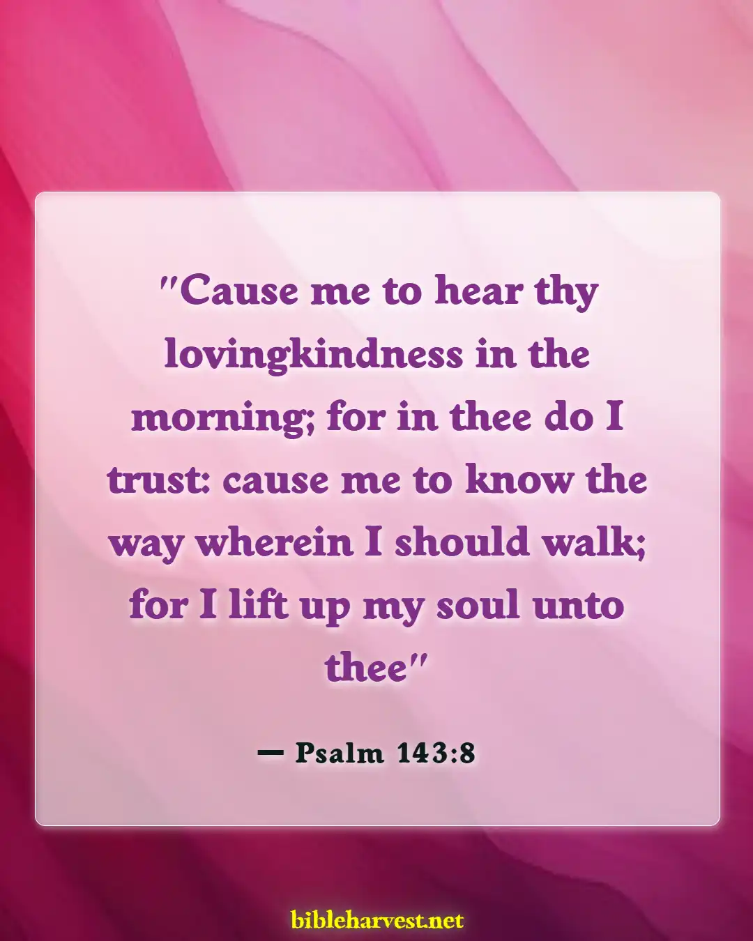 Bible Verses About A New Day (Psalm 143:8)