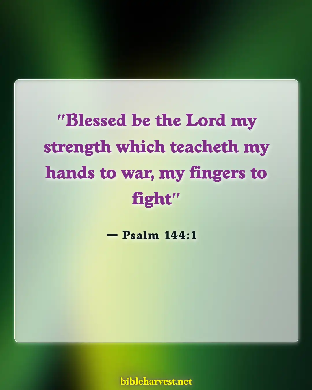 Bible Verses About Peace And War (Psalm 144:1)