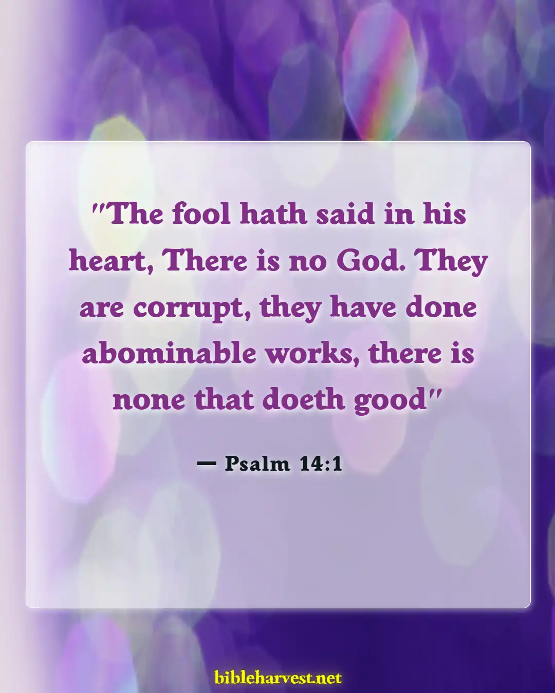 Bible Verses About Atheism (Psalm 14:1)