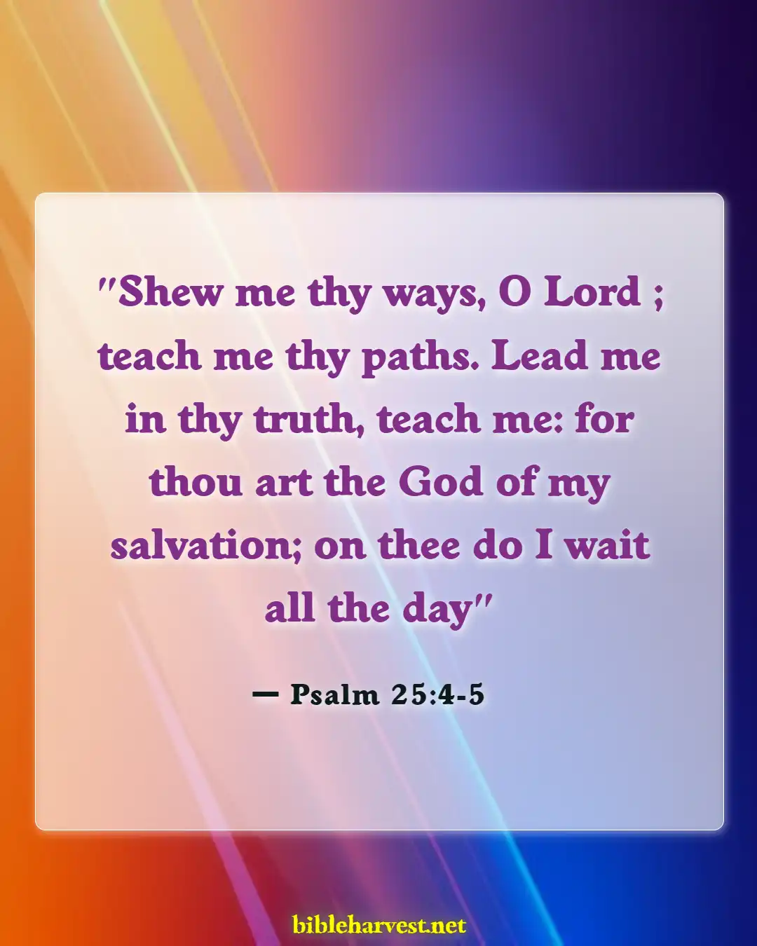 Bible Verses About A Good Husband (Psalm 25:4-5)