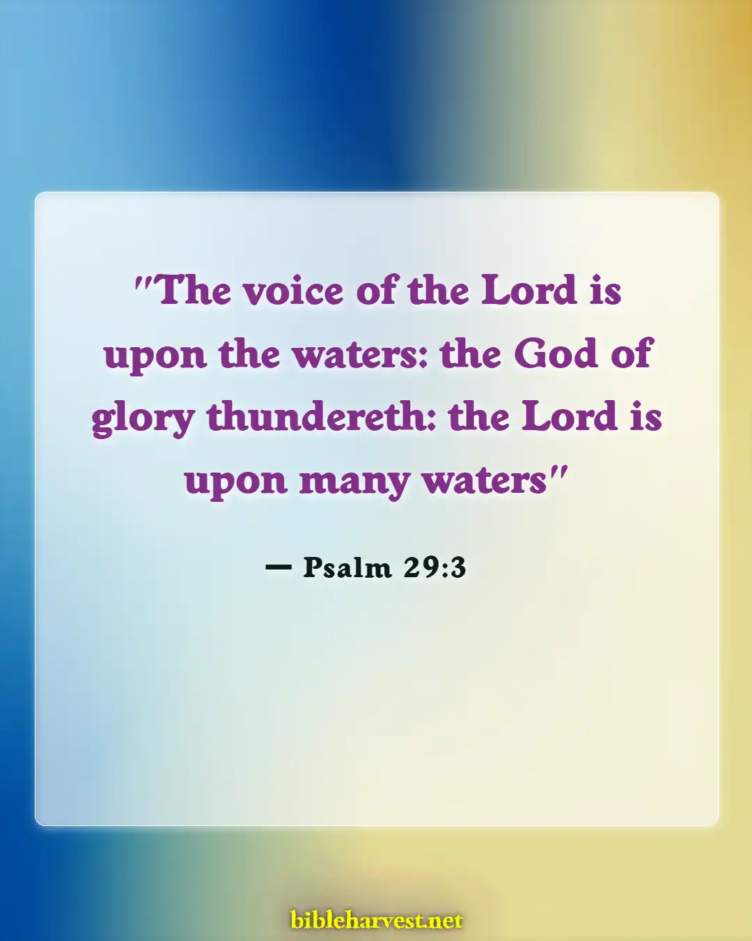 Bible Verses About Glory Of God (Psalm 29:3)