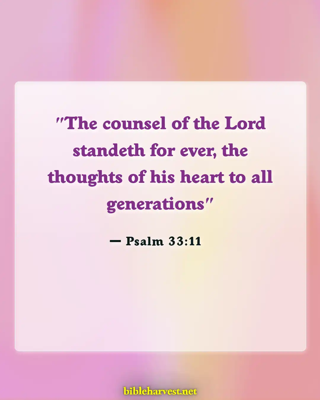 Bible Verses About Self Confidence (Psalm 33:11)