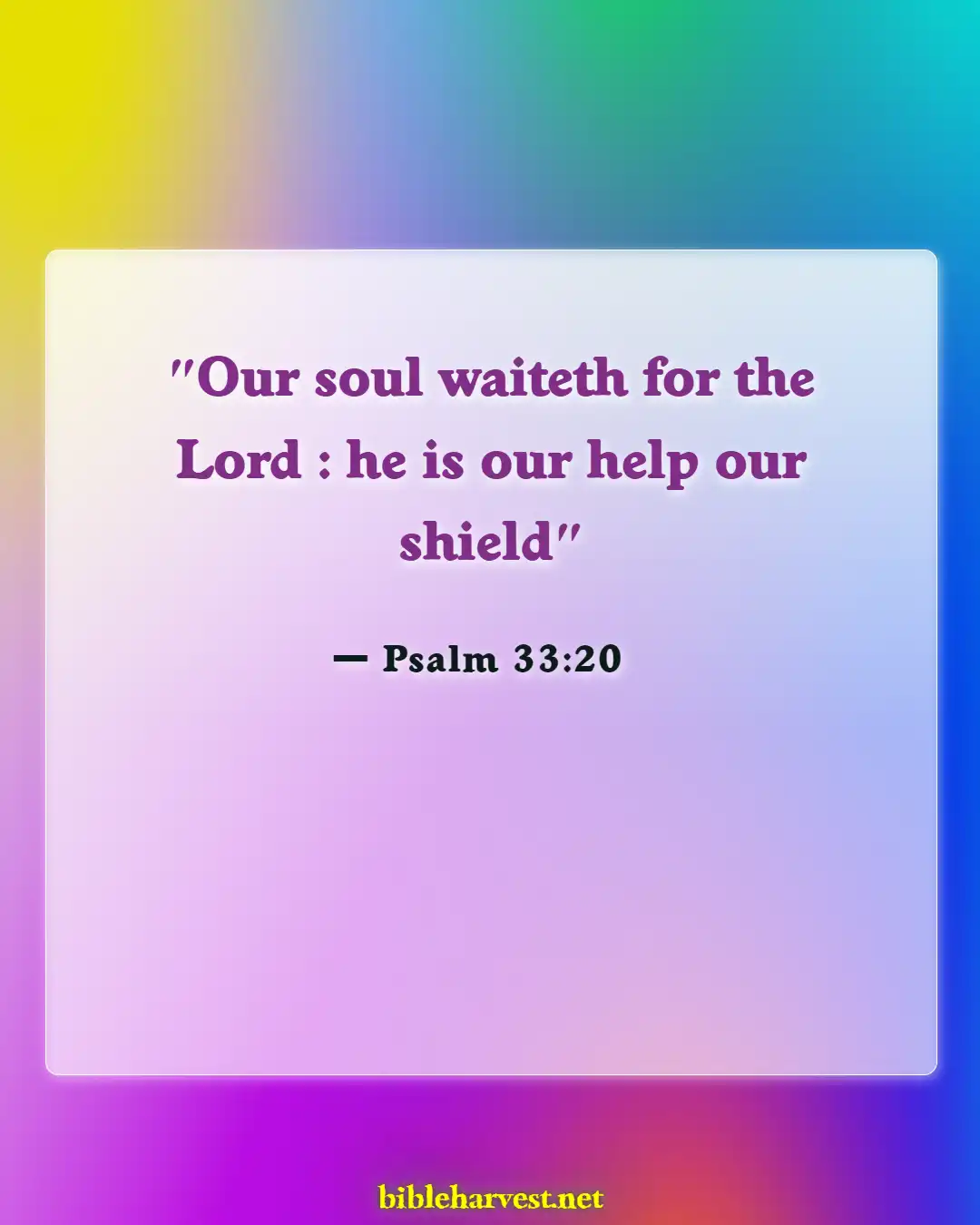 Bible Verses About Waiting For God (Psalm 33:20)