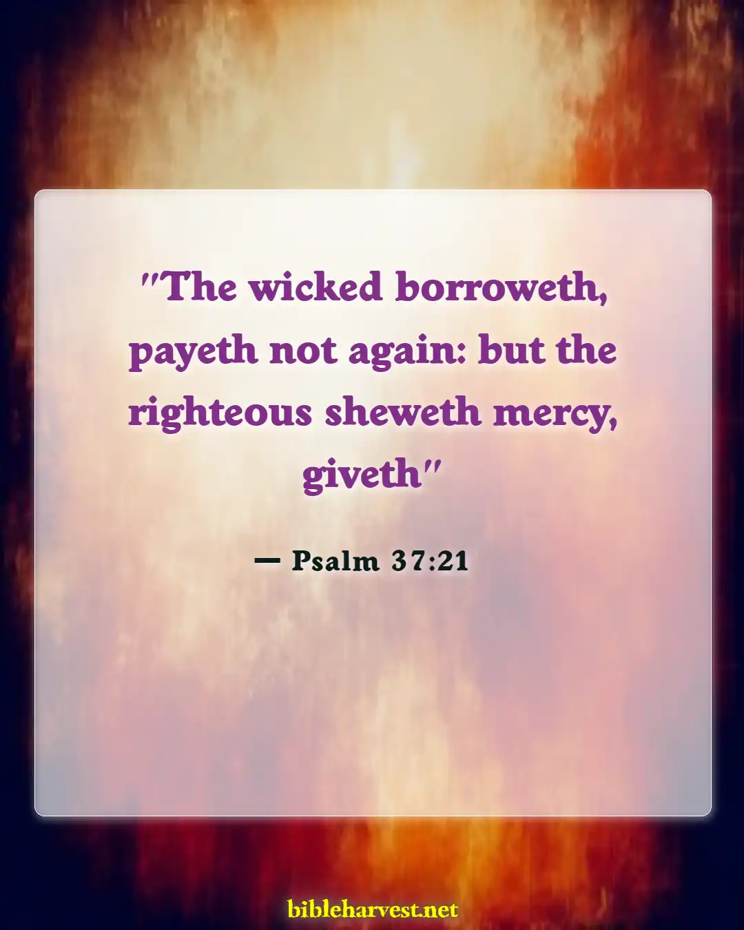 Bible Verses About Money Problems (Psalm 37:21)
