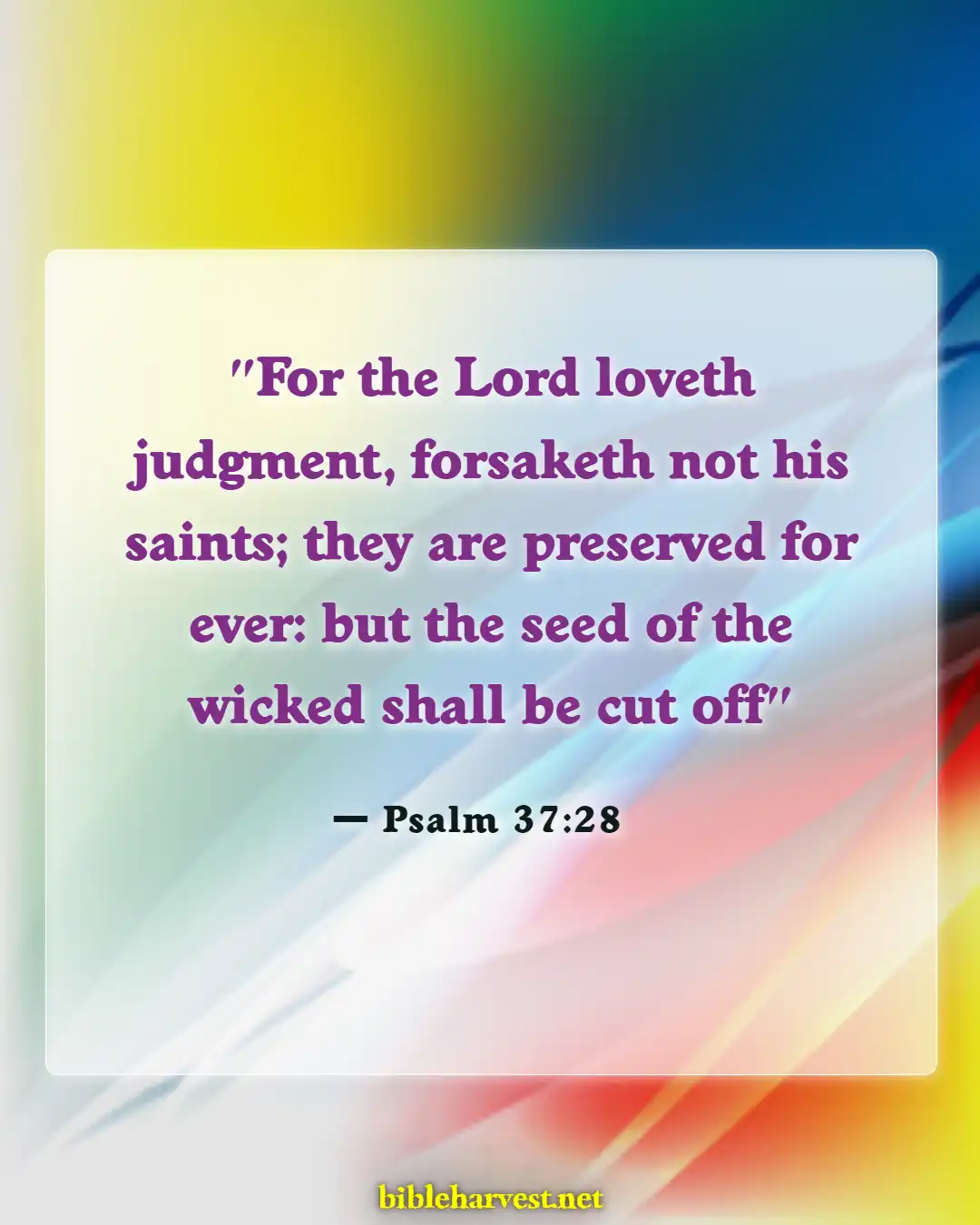 Bible Verses About God Will Never Leave You (Psalm 37:28)