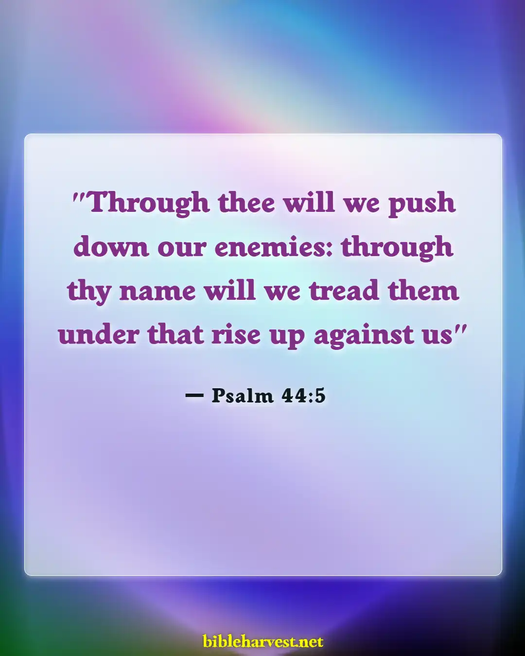 Bible Verses About Enemies Defeated (Psalm 44:5)