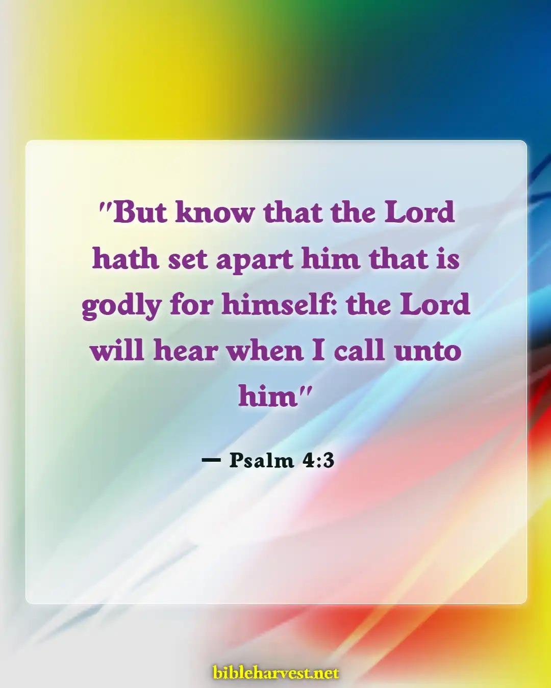 Bible Verses About Set Apart From The World (Psalm 4:3)