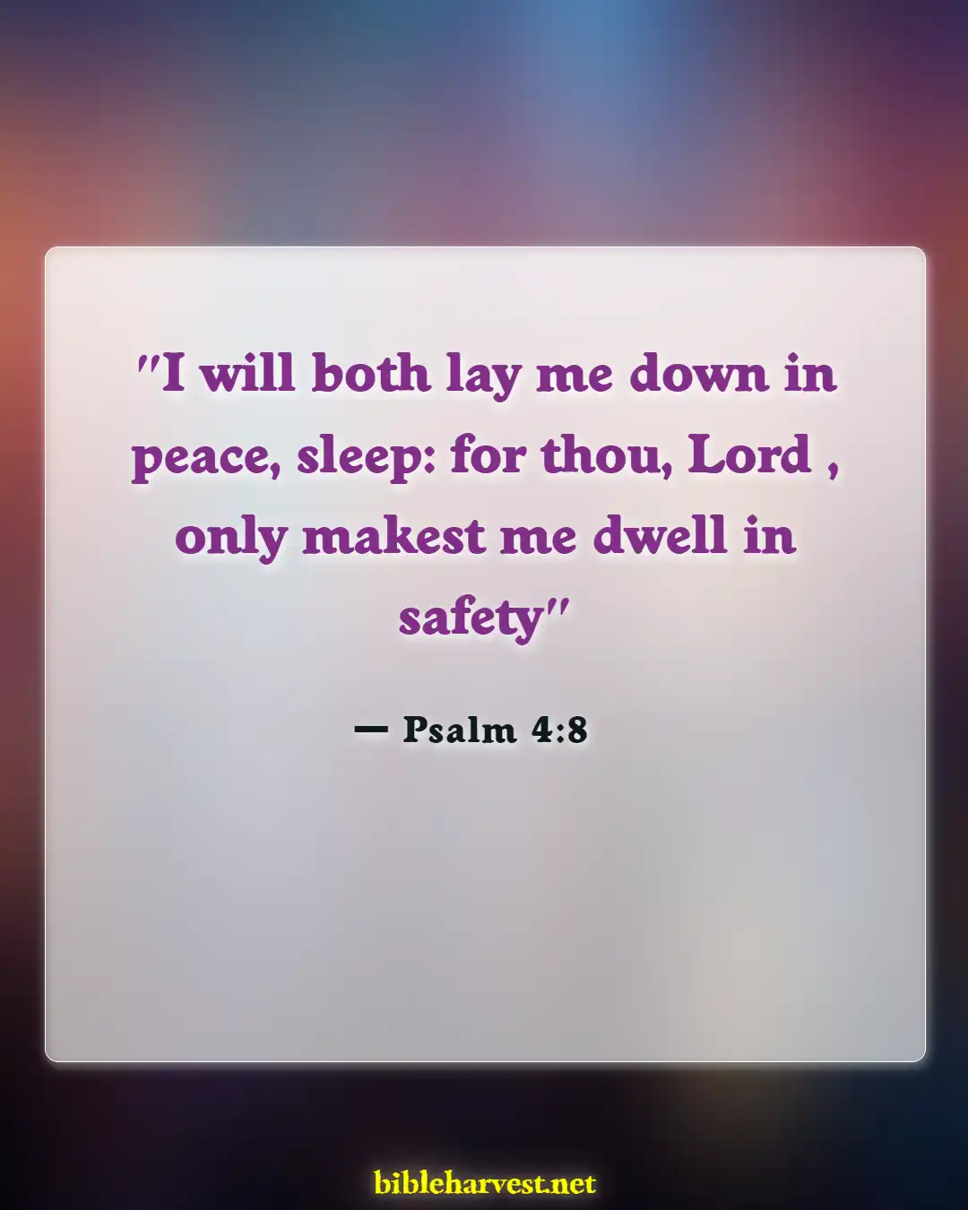 Bible Verses About God Being In Control (Psalm 4:8)