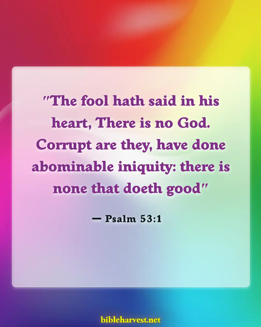 Bible Verses About Atheism (Psalm 53:1)