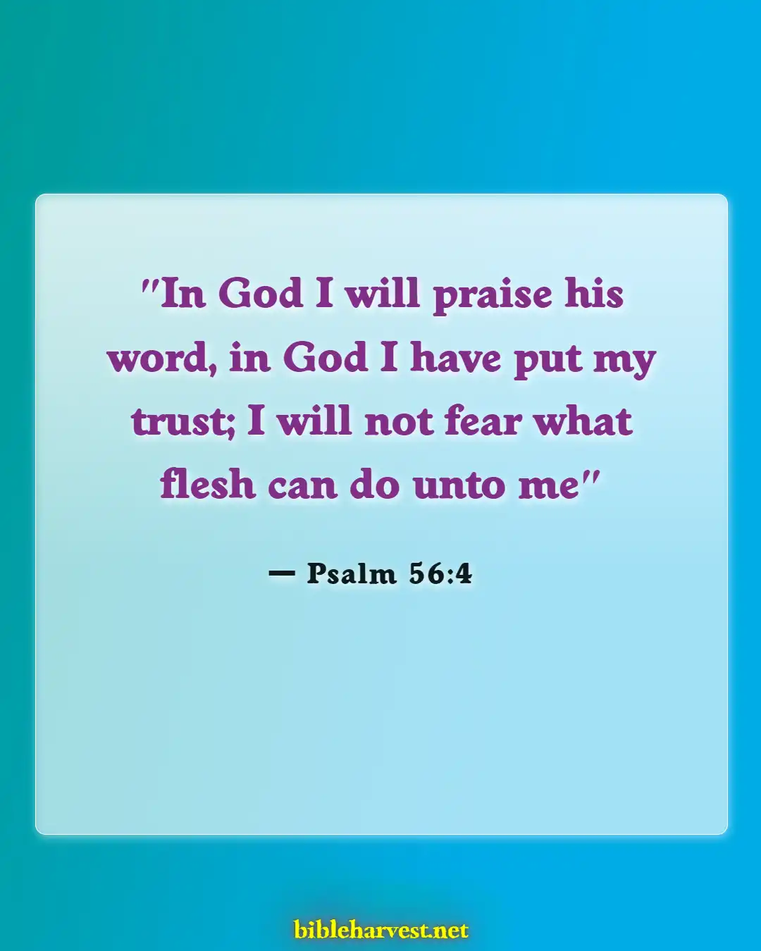 Bible Verses About Do Not Fear (Psalm 56:4)