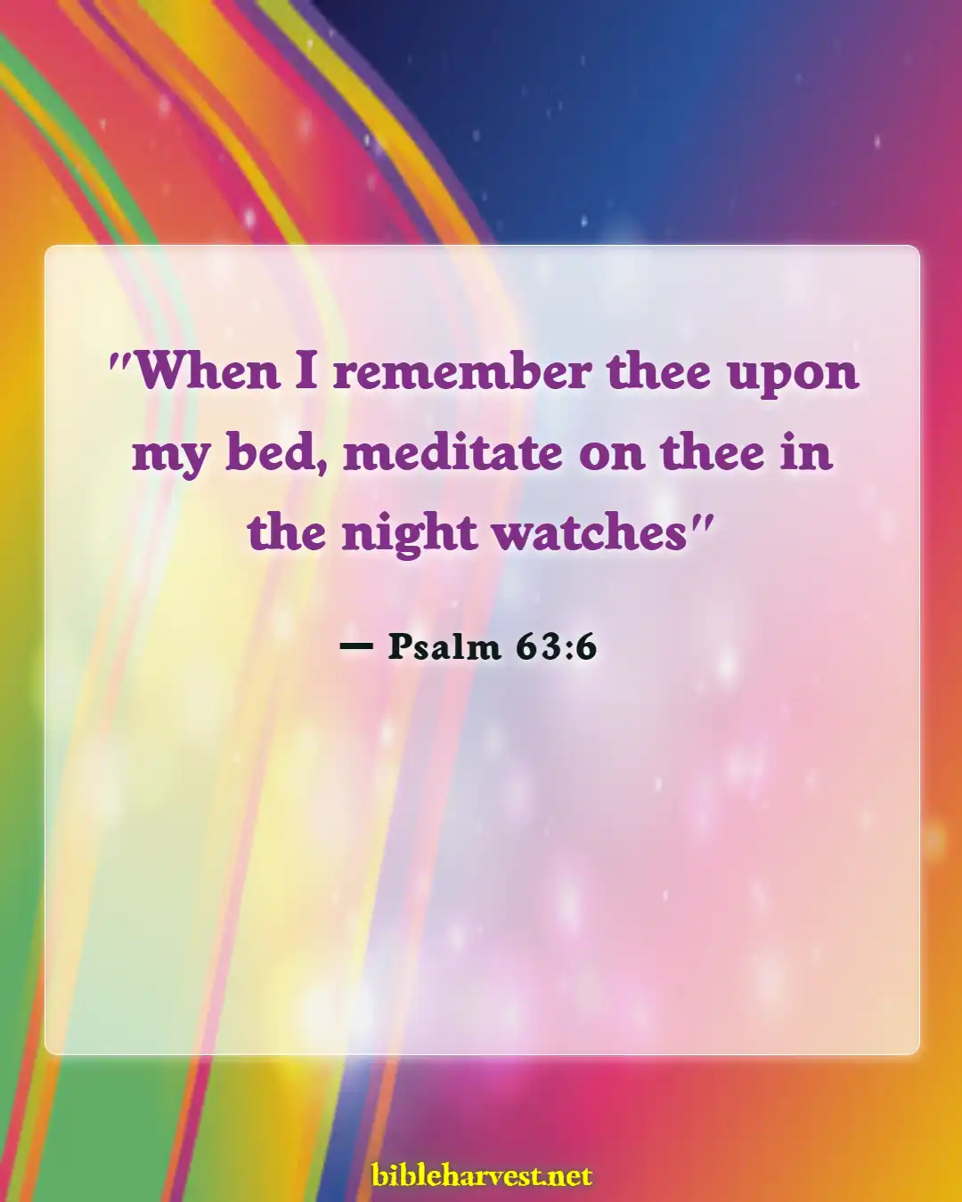 Bible Verses About Good Nighs (Psalm 63:6)