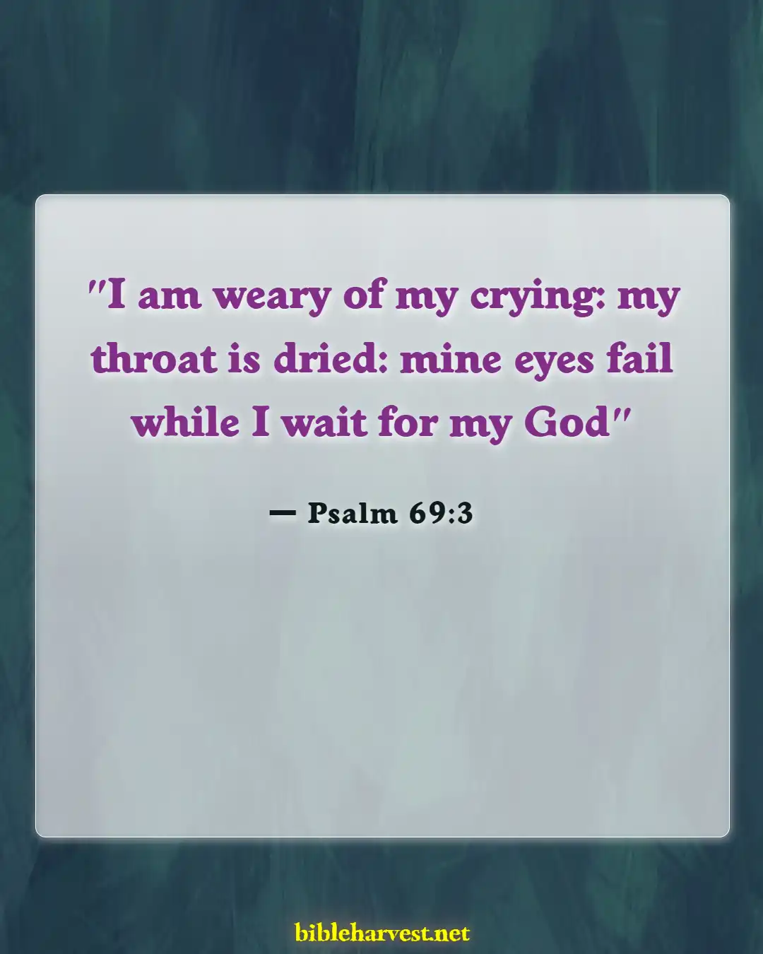Bible Verses About Crying Out To God In Desperation (Psalm 69:3)