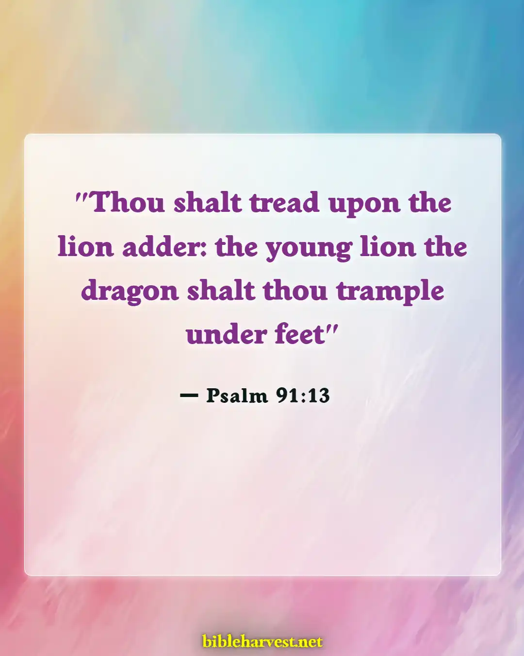 Bible Verses About Most Powerful Psalms Against Enemies (Psalm 91:13)