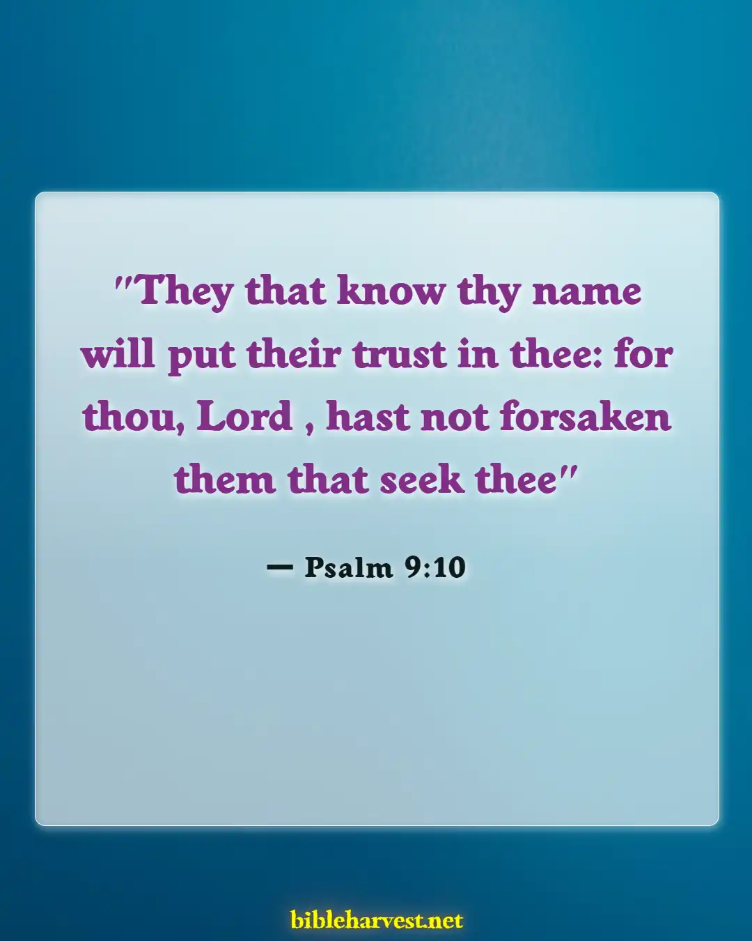 Bible Verses About Seeking God (Psalm 9:10)