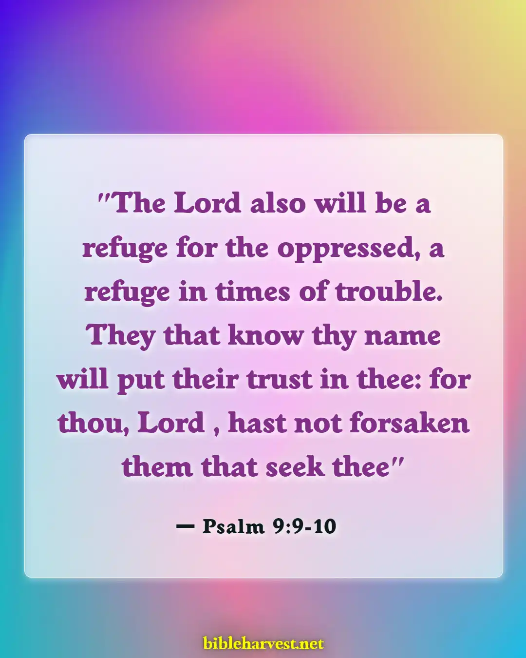 Bible Verses About Problems And Trials (Psalm 9:9-10)