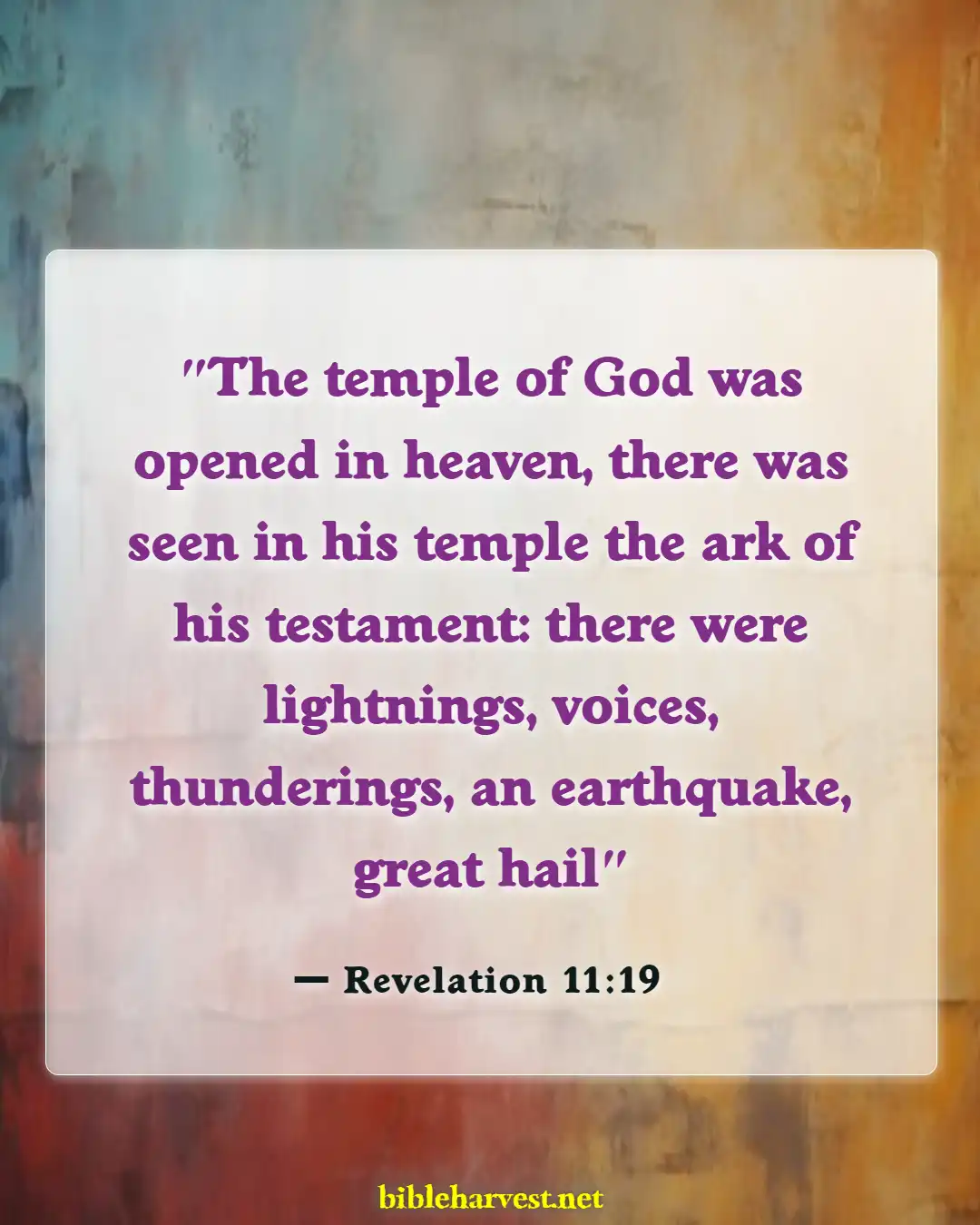 Bible Verses About Scariest Revelations (Revelation 11:19)