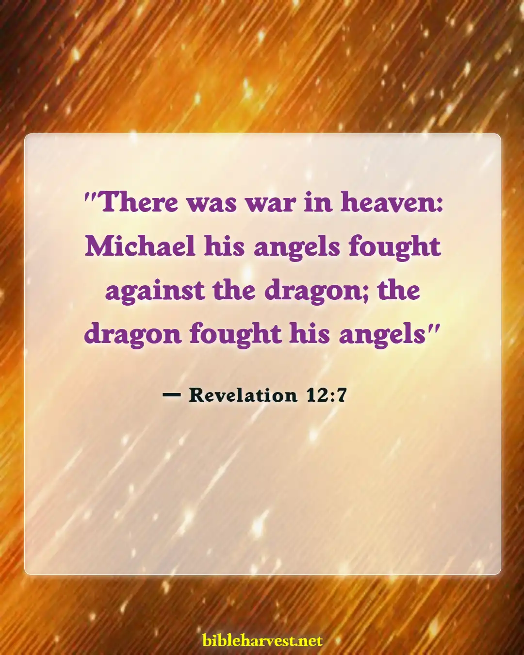 Bible Verses About God's Army (Revelation 12:7)