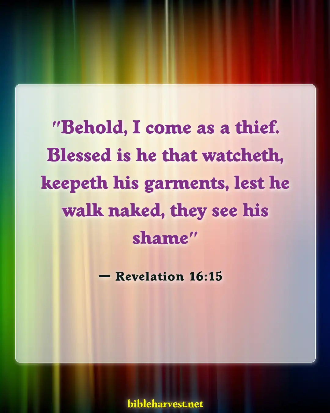 Bible Verses About Waiting For Jesus Return (Revelation 16:15)