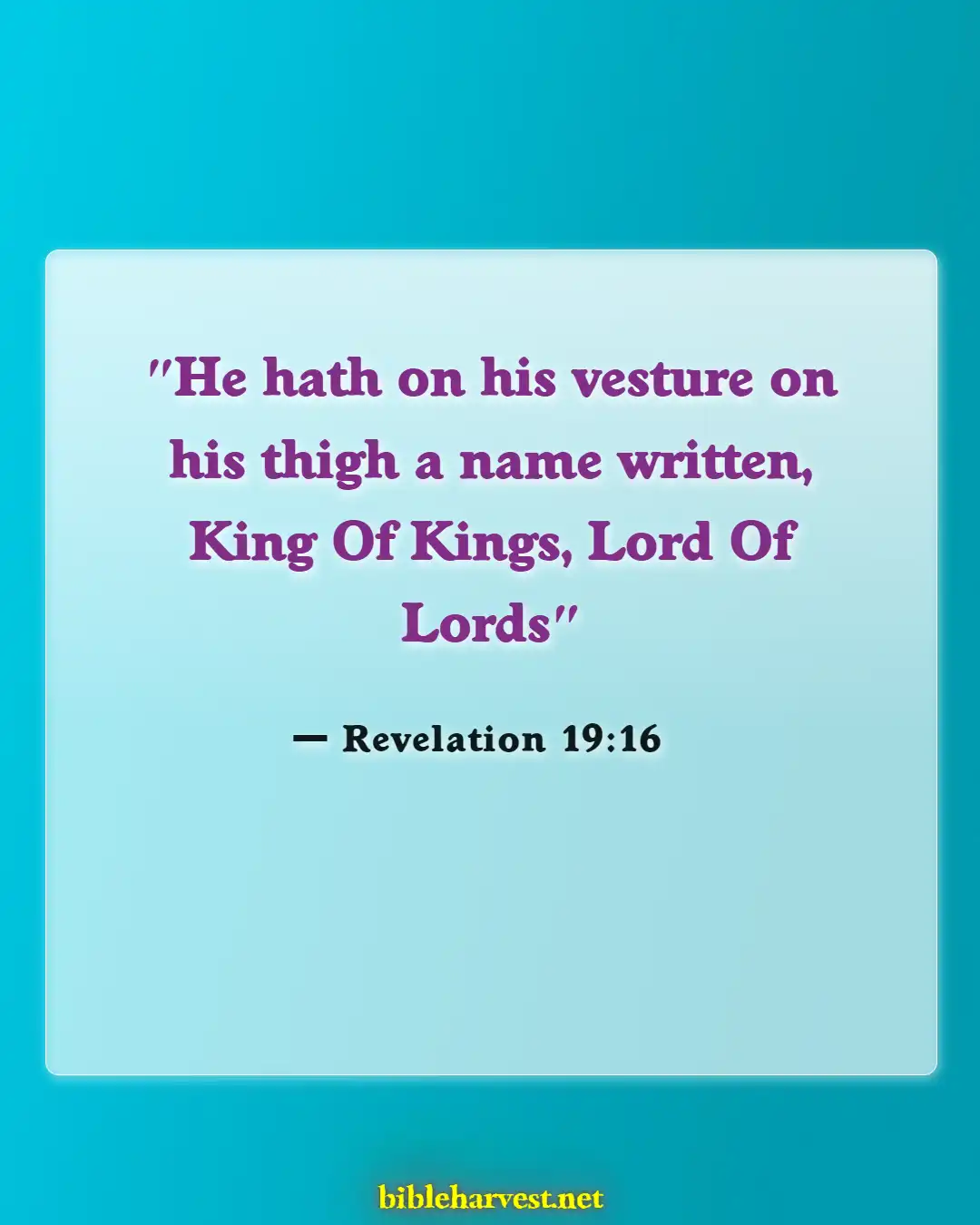 Bible Verses About Jesus Is Almighty God (Revelation 19:16)