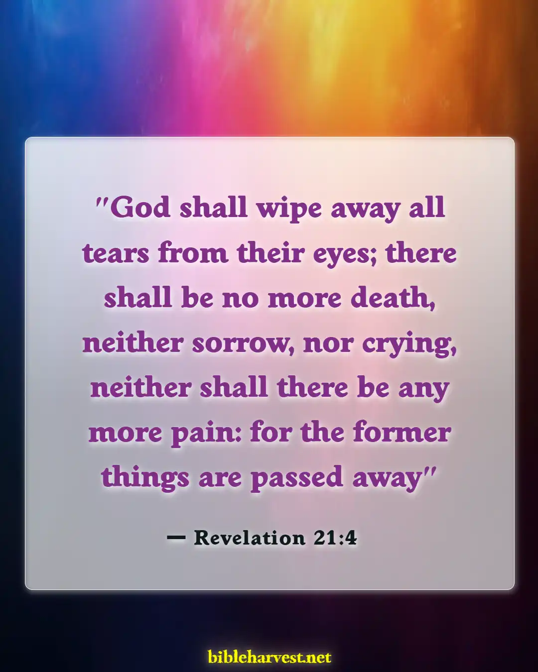 Bible Verses About Reunited With Loved Ones In Heaven (Revelation 21:4)