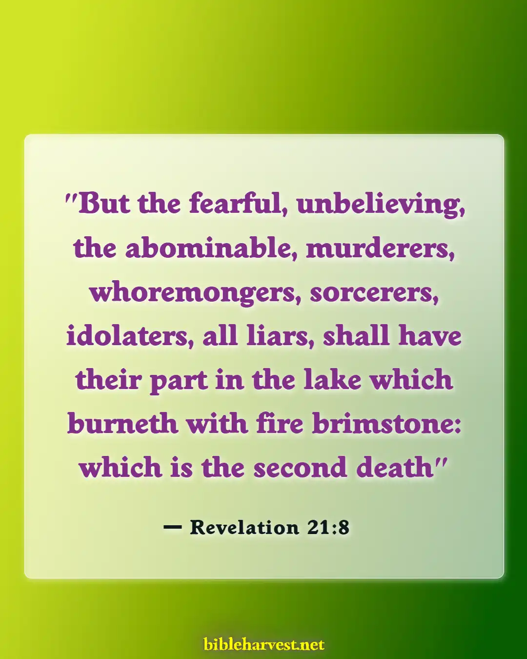 Bible Verses About Eternal Death (Revelation 21:8)