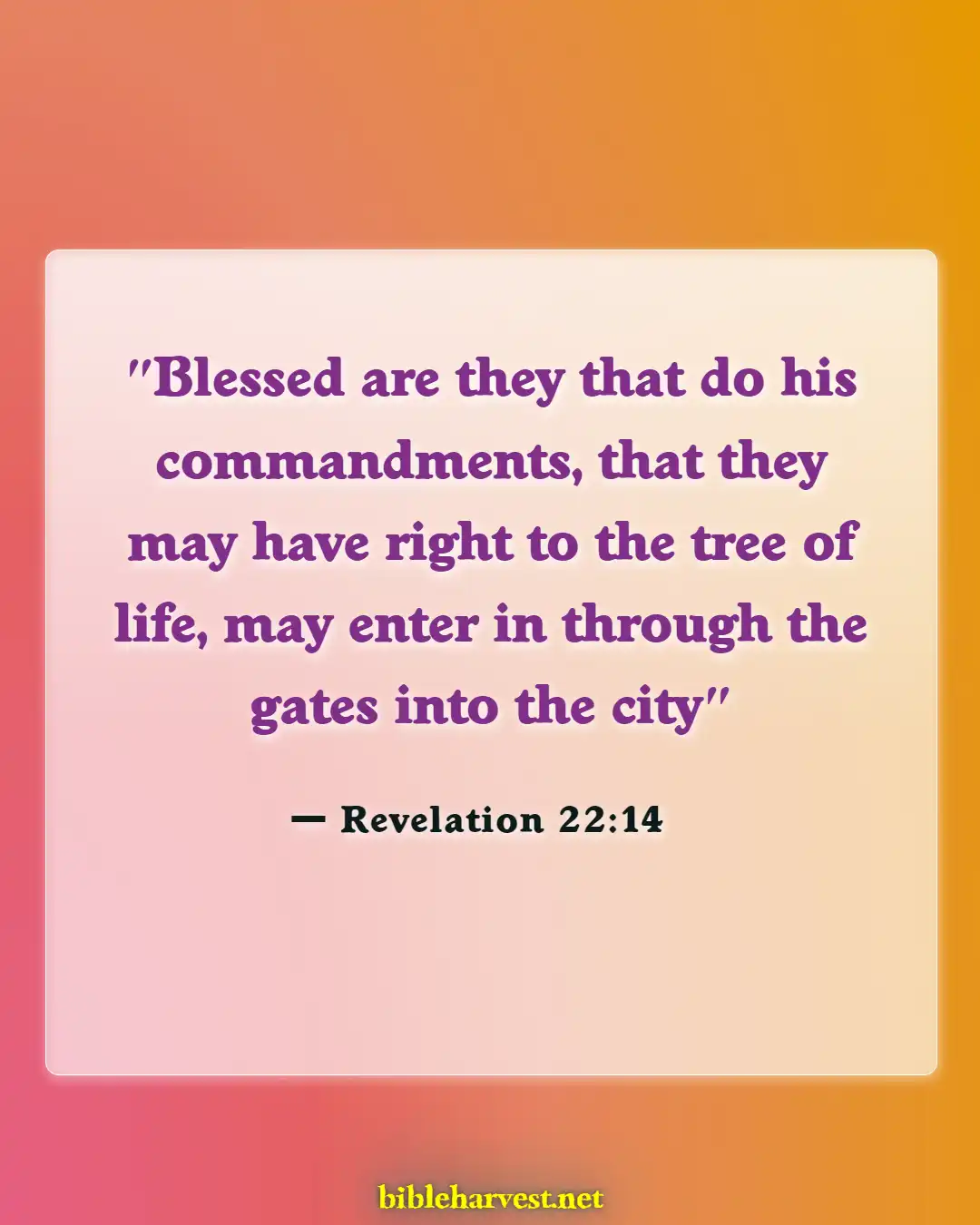 Bible Verses About Curses And Blessings (Revelation 22:14)