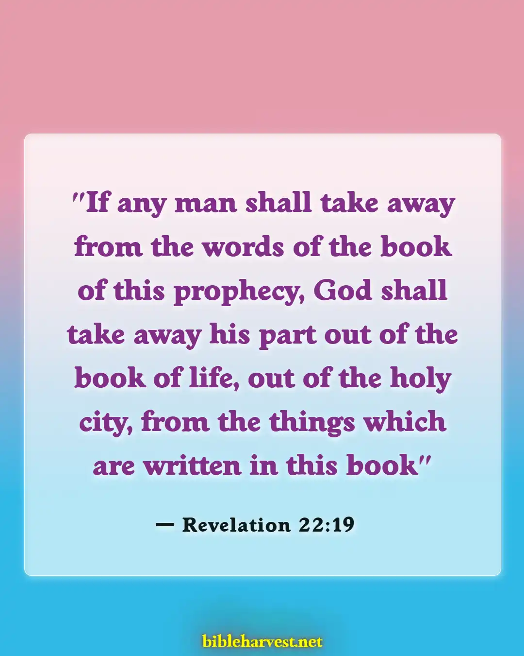 Bible Verses About Trees (Revelation 22:19)