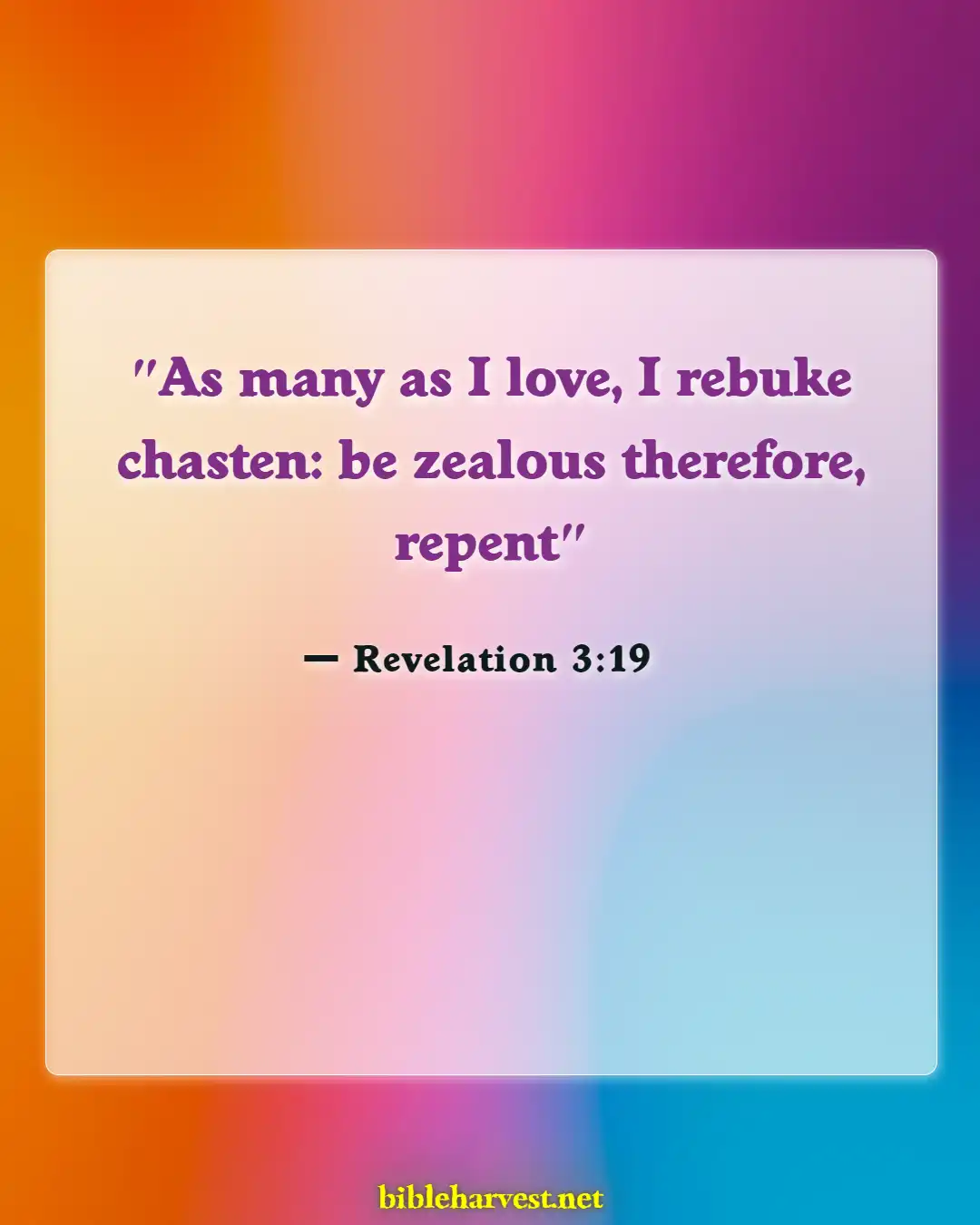 Bible Verses About Punishment (Revelation 3:19)