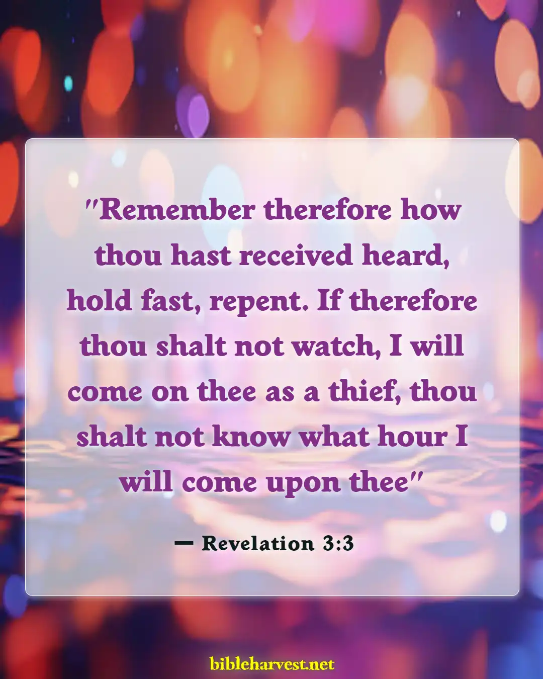 Bible Verses About God's Warnings (Revelation 3:3)