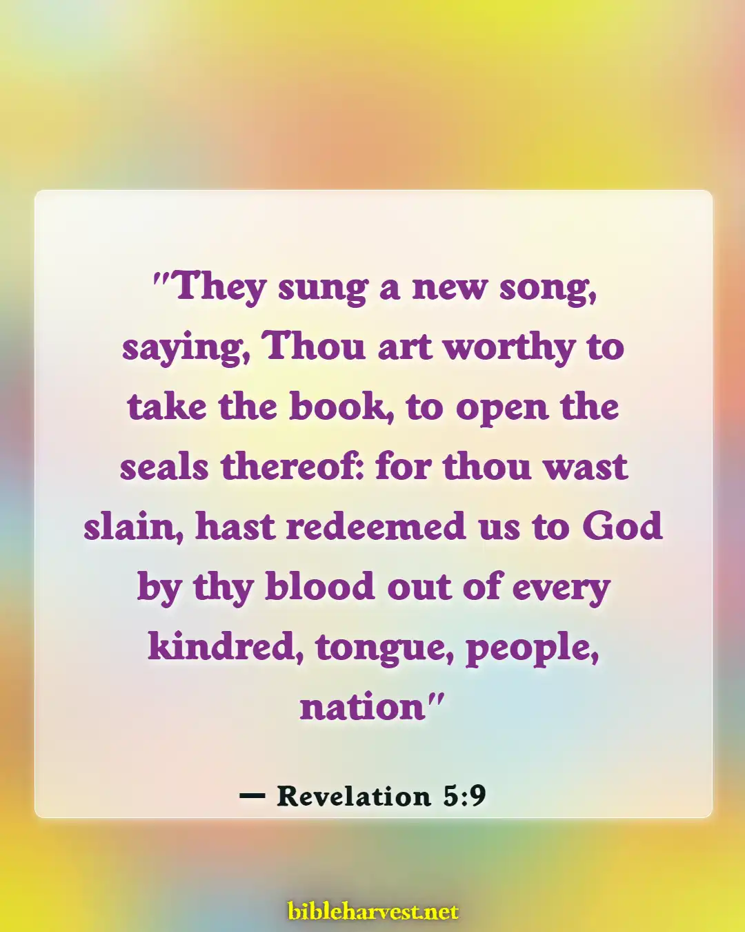 Bible Verses About Redemption (Revelation 5:9)