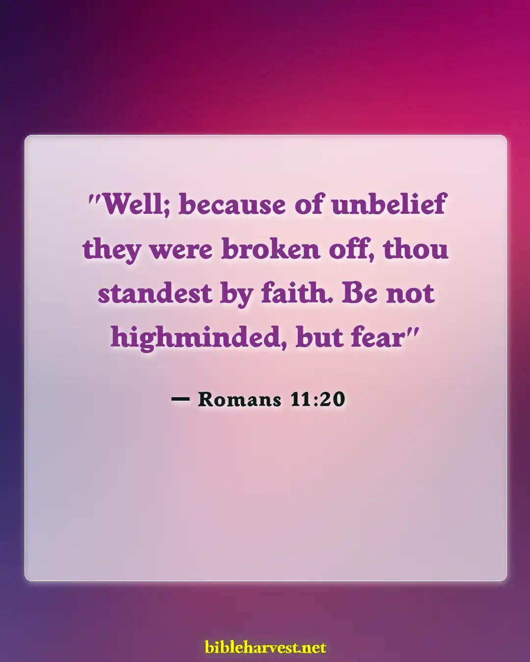 Bible Verses About Doubt (Romans 11:20)