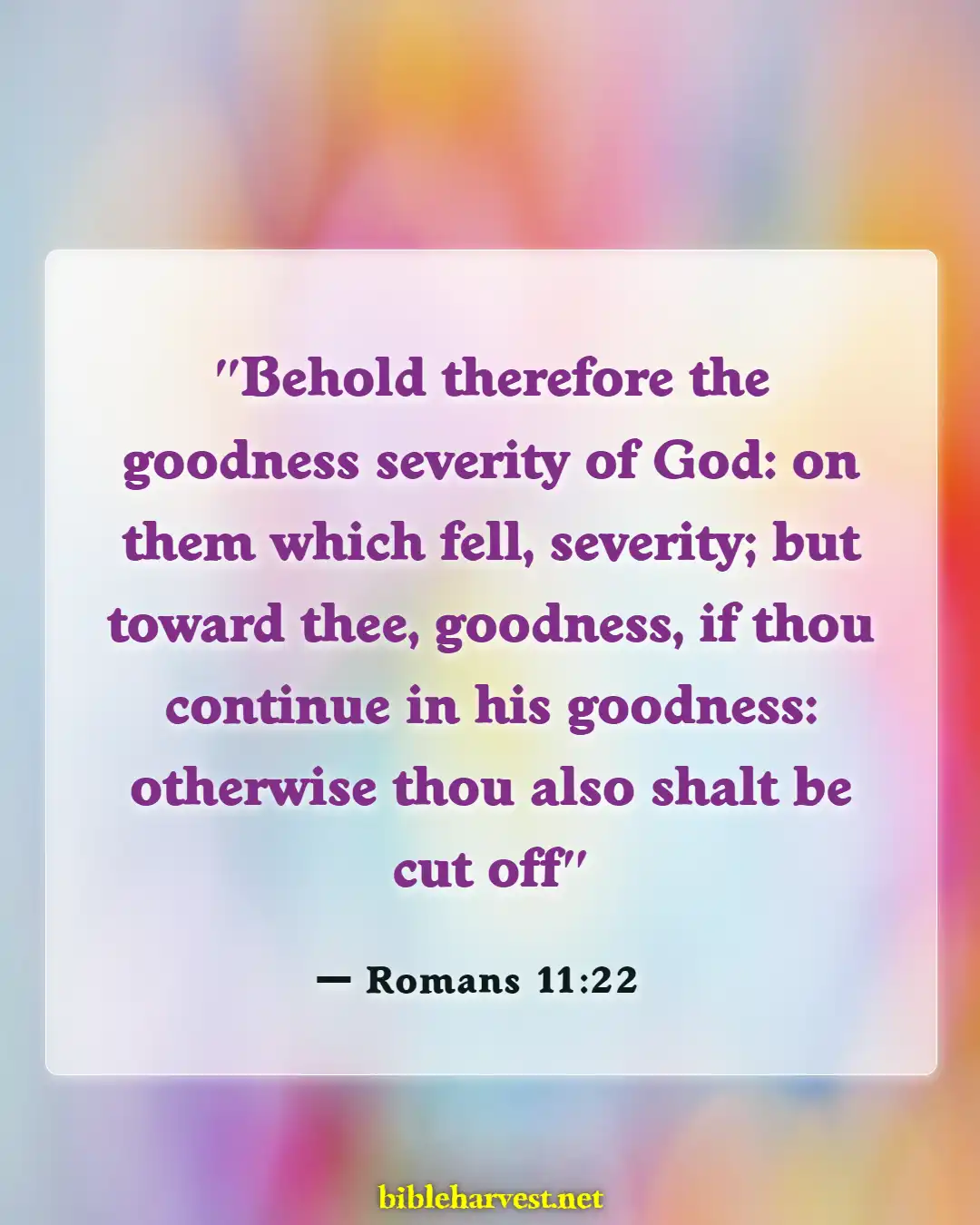 Bible Verses About Warning Before Destruction (Romans 11:22)