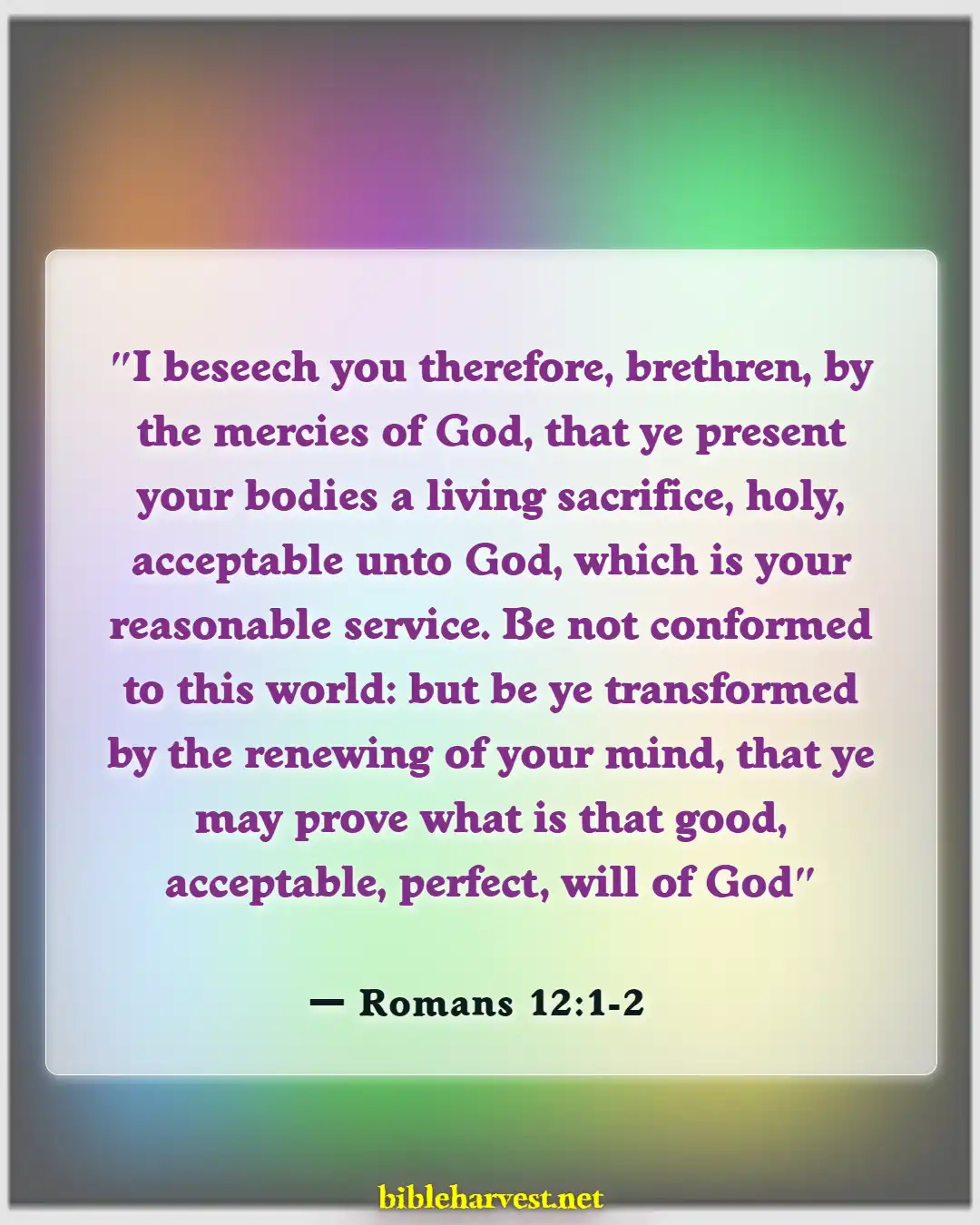 Bible Verses About Surrendering Problems To God (Romans 12:1-2)