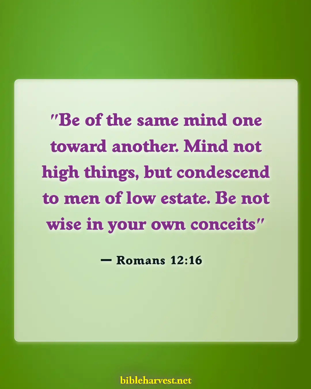 Bible Verses About Arrogance (Romans 12:16)