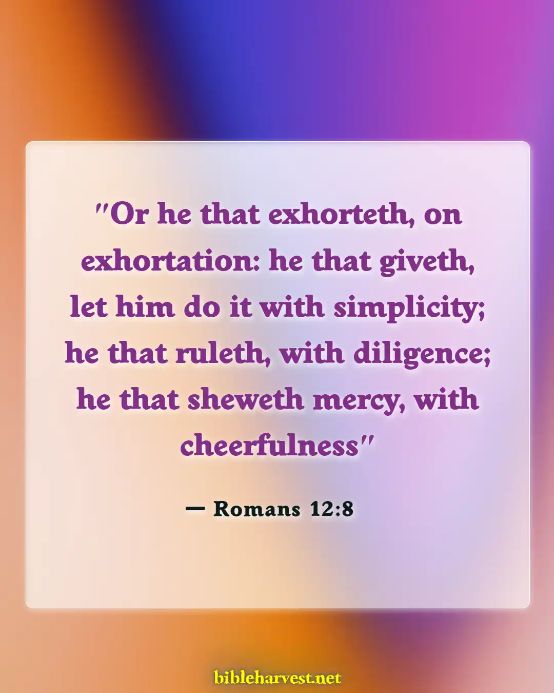 Bible Verses About Generosity (Romans 12:8)