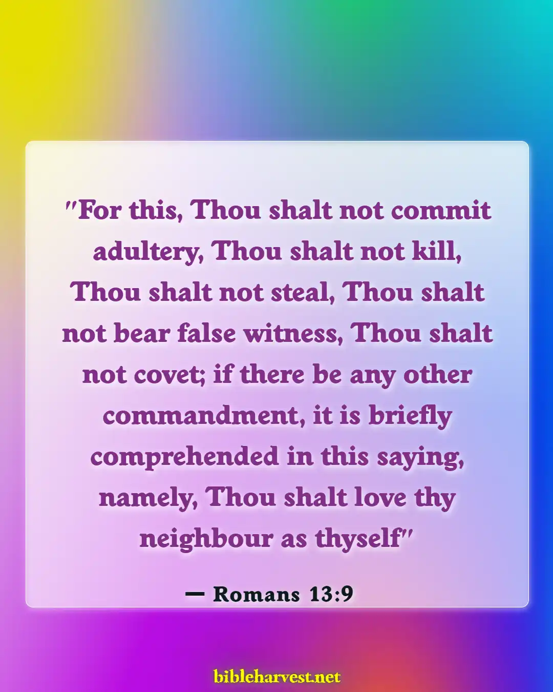 Bible Verses About Stealing (Romans 13:9)